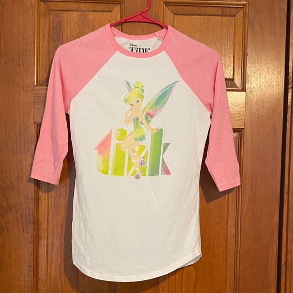 Disney White & Pink Tinkerbell Tee - Picture 1 of 4